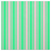 Tissu Bandes vertes et roses (Échantillon)