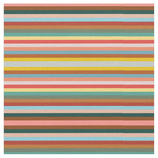 Tissu Bandes verticales rétro colorées (Fermer)