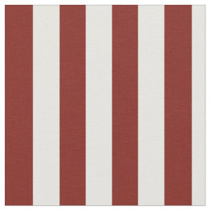 Tissu Bandes verticales rouge et blanc écarlates