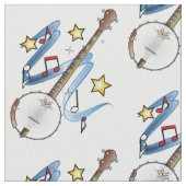Tissu Banjo avec des notes et des étoiles (fermé)