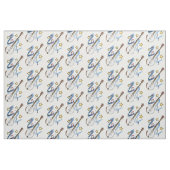 Tissu Banjo avec des notes et des étoiles (Fat Quarter)