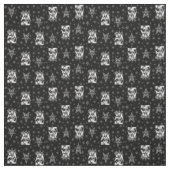 Tissu Baphomet Pentagrammes os Occulte Goth Fabric (Échantillon)