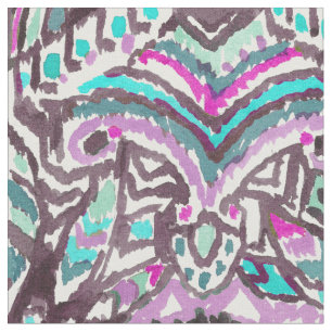 Tissu barbare de tribal d'aquarelle de Boho de