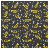 Tissu Baritones Bass Clef Music Notes (Échantillon)