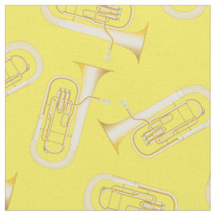 Tissu Baritones Musique Musicien Salle Décor Jaune