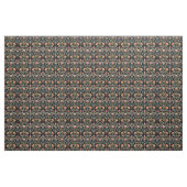 Tissu Baroque noir à fleurs damassé (Yard)