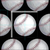 Tissu Baseball Art Peint (Carreau)