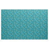 Tissu Baseball - blanc et bleu sur vert foncé (Fat Quarter)
