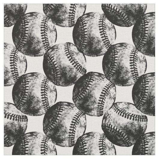 Tissu Baseball Russe Black Baseballs Messenger Style Ink (Fermer)