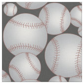 Tissu Baseballs Motif Grey (Fermer)
