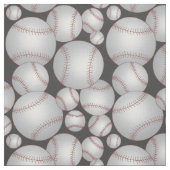Tissu Baseballs Motif Grey (Échantillon)