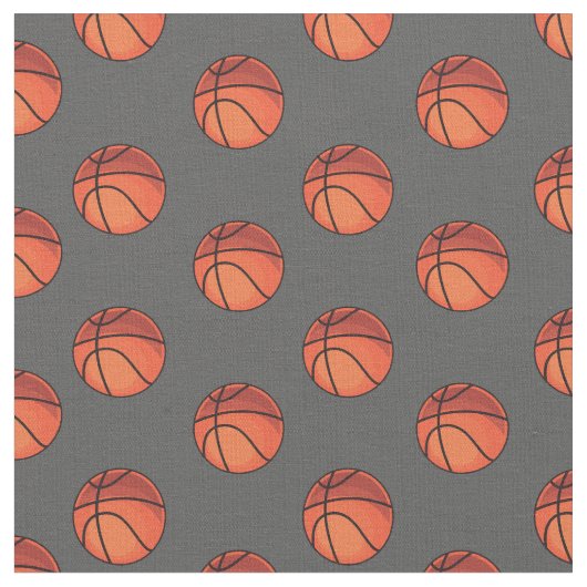 Tissu Basket-ball sur gris foncé (Fermer)
