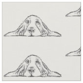 Tissu basset blanc (Fermer)