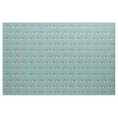 Tissu Basset Hound bleu clair (Fat Quarter)