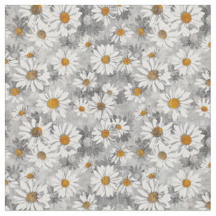 Tissu Bassins blancs sur motifs floraux gris argenté