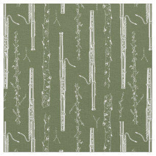 Tissu Bassoon Instrument Music Orchestre Band Green