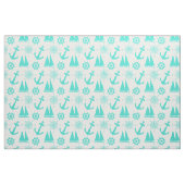 Tissu Bateau côtier bleu turquoise (Fat Quarter)