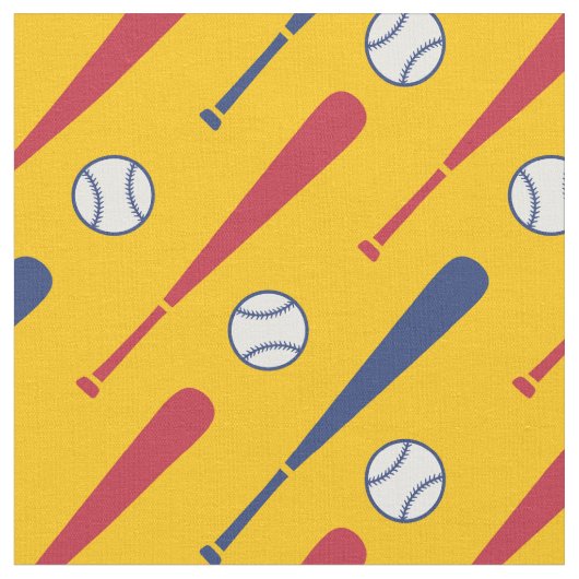 Tissu Bateaux de baseball rouge et bleu marine (Fermer)