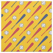 Tissu Bateaux de baseball rouge et bleu marine (Échantillon)