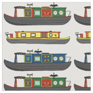 Tissu Bateaux fluviaux et bateaux à coque étroite plaisa