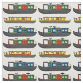 Tissu Bateaux fluviaux et bateaux à coque étroite plaisa (Échantillon)