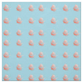 Tissu Bateaux rouges en bleu (Échantillon)