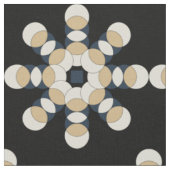 Tissu Batik Floral Sur Noir (Fermer)
