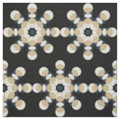 Tissu Batik Floral Sur Noir (Échantillon)