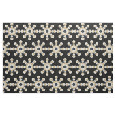 Tissu Batik Floral Sur Noir (Fat Quarter)