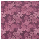 Tissu Batik rose de fleurs de ketmie (Échantillon)