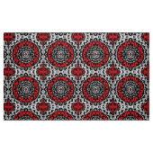 Tissu Batik, rouge, noir et blanc du sud-ouest de (Fat Quarter)