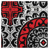 Tissu Batik, rouge, noir et blanc du sud-ouest de (Fermer)