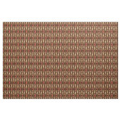 Tissu Batik tribal - brun, Tan et corail (Yard)