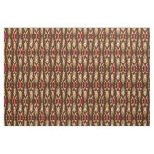 Tissu Batik tribal - brun, Tan et corail (Fat Quarter)