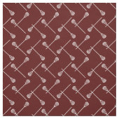 Tissu Bâtons blancs Maroon Lacrosse (Échantillon)