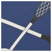 Tissu Bâtons de lacrosse de bleu marine (Fermer)