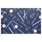 Tissu Bâtons de lacrosse de bleu marine (Fat Quarter)