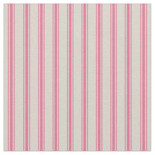Tissu Bbeige et rose classique Ticking Stripes