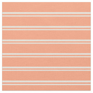 Tissu Bbeige et Saumon clair rayures de couleur
