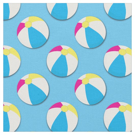 Tissu Beach Balls Jolie piscine d'été (Fermer)