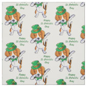 Tissu Beagle Dabbing de la Saint Patrick (Échantillon)