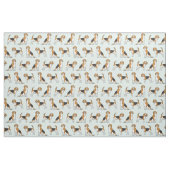 Tissu Beagles sur Aqua Fabric (Fat Quarter)