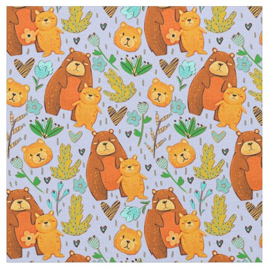 Tissu Bear & Baby Bear Cub (Fermer)