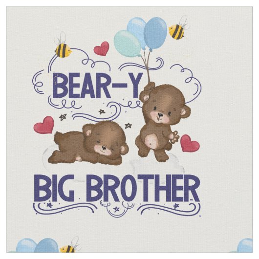Tissu Bear y Big Brother Fils de frère (Fermer)