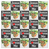 TISSU BEAU BÂTIMENT JÉSUS M'AIME CHRÉTIEN (fermé)