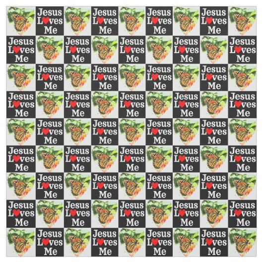 TISSU BEAU BÂTIMENT JÉSUS M'AIME CHRÉTIEN (Échantillon)