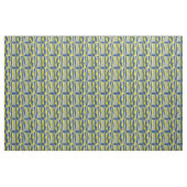Tissu Beau bleu et jaune mi-siècle Abstrait (Yard)