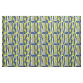 Tissu Beau bleu et jaune mi-siècle Abstrait (Fat Quarter)