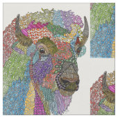 Tissu Beau Buffalo American Bison (Fermer)