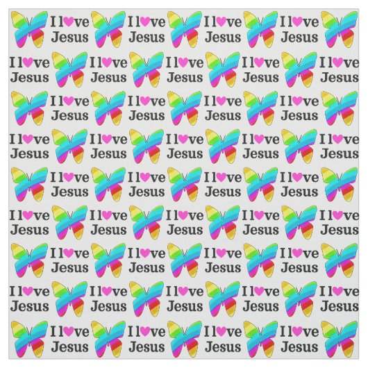 TISSU BEAU BUTTERFLY I LOW JESUS (Échantillon)